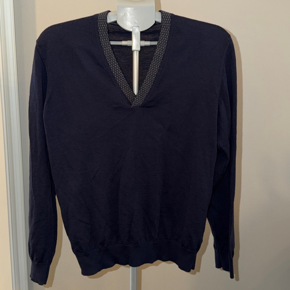 MURANO  100 % merino wool blue sweater